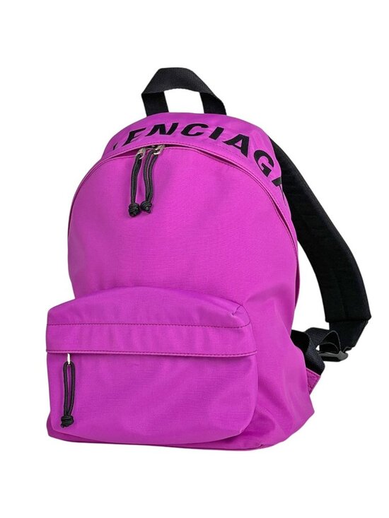 Balenciaga Logo Backpack Nylon Purple main image 6